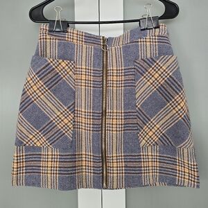 Y2K Plaid Zippered Women's Skirt